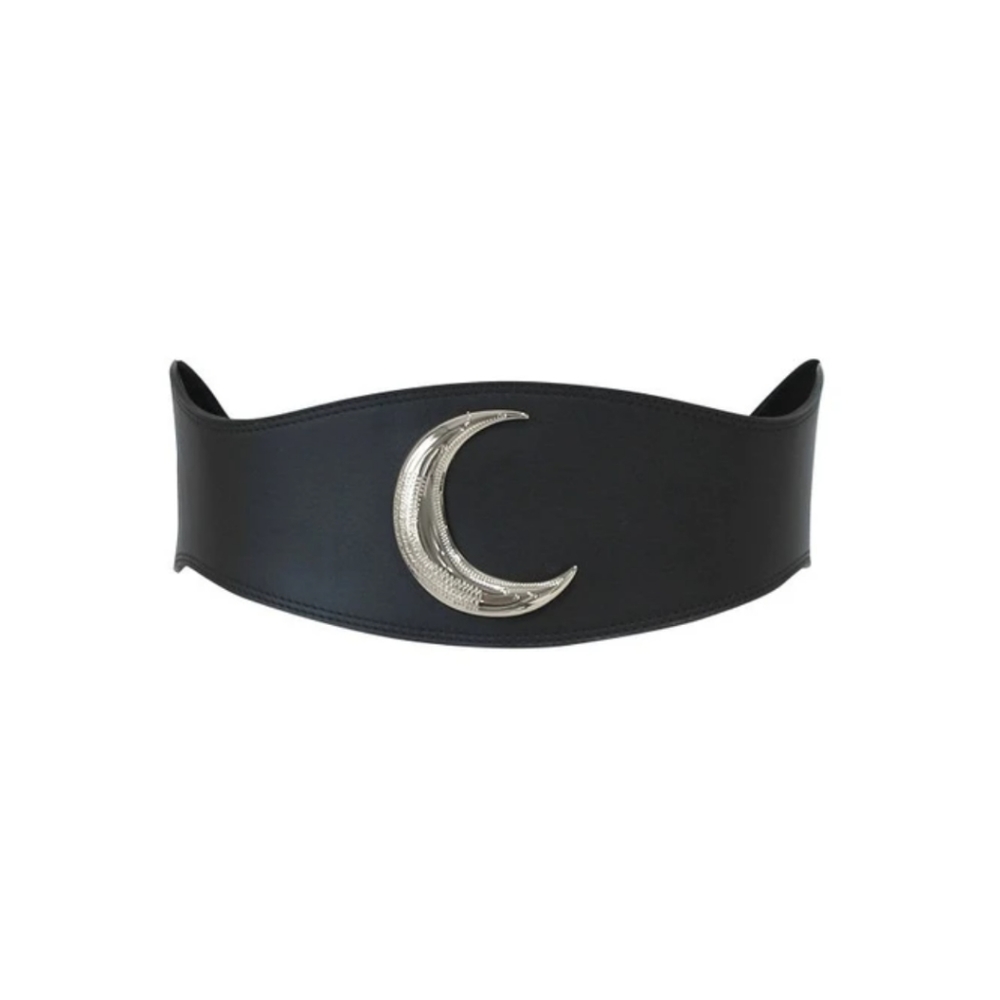 Spell Black Belt with Silver Moon Accent